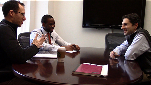 Residents talking about a case